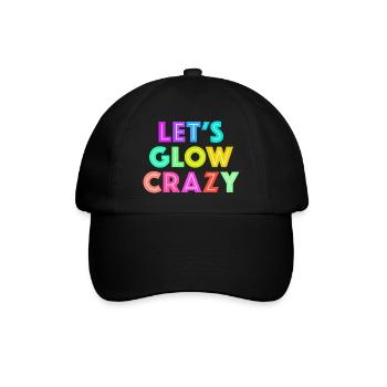 Let's Glow Crazy - Baseball Cap - black/black - Front