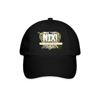 Die Tut Nix! Die Will Nur Häkeln Grün Gelb Herz - Baseballkappe - Schwarz/Schwarz - Vorne