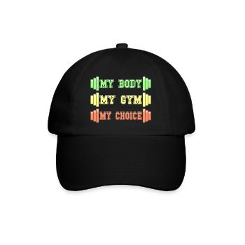 Mon Corps Ma Gym Mon Choice Humour Musculation - Casquette classique - noir/noir - Devant