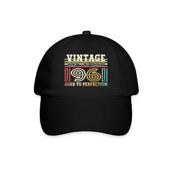 Septembre Né 1961 61ème anniversaire Cadeau - Casquette classique - noir/noir - Devant
