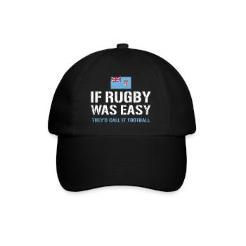 Le rugby était facile, ils l’appelaient football fidji rugby - Casquette classique - noir/noir - Devant
