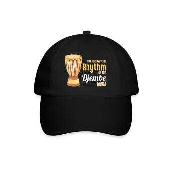 Djembe Player Drummer Music Drum Musician - Baseball Cap - black/black - Front