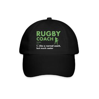 Sport Coach Definition Rugby - Baseballkappe - Schwarz/Schwarz - Vorne