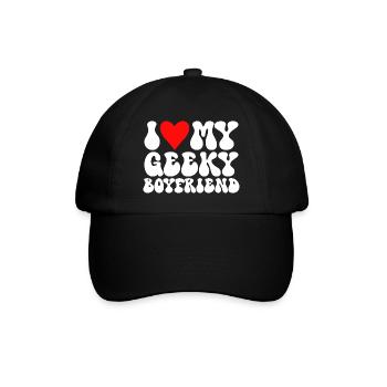 J'aime Mon Petit Ami Geek J'Adore Mon Copain Geek - Casquette classique - noir/noir - Devant