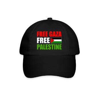 Free gaza free palestine - Baseballkappe - Schwarz/Schwarz - Vorne
