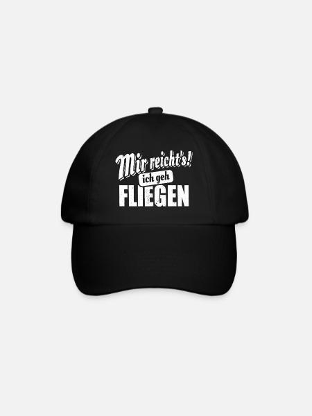 Mir reicht's ich geh fliegen - Spruch - Baseballkappe - Schwarz/Schwarz