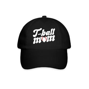 Retro Maman Joueuse De T-Ball Fan De Baseball - Casquette classique - noir/noir - Devant