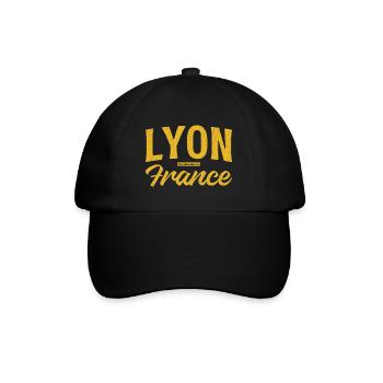 Retro Lyon lettering - Baseball Cap - black/black - Front