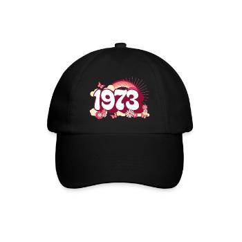 Retro 1973 Fête Anniversaire Femme 50 Ans - Casquette classique - noir/noir - Devant