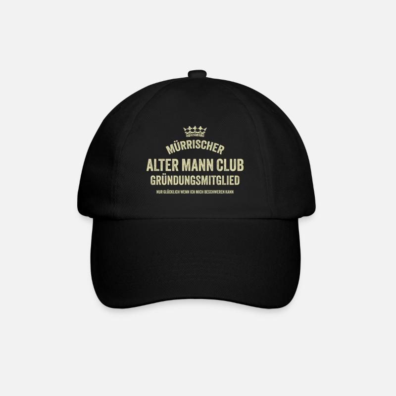 Alter Mann runder Geburtstag 50 60 70er Geschenk - Baseballkappe - Schwarz/Schwarz
