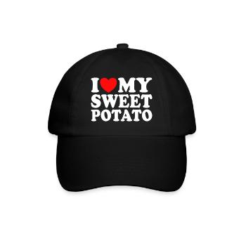 J'aime Ma Patate Douce Couple Thanksgiving - Casquette classique - noir/noir - Devant