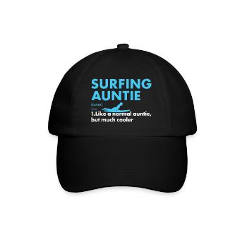 Sport Auntie Surfing - Baseballkappe - Schwarz/Schwarz - Vorne