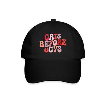 Chats Avant Les Mecs Amour Des Chats - Casquette classique - noir/noir - Devant