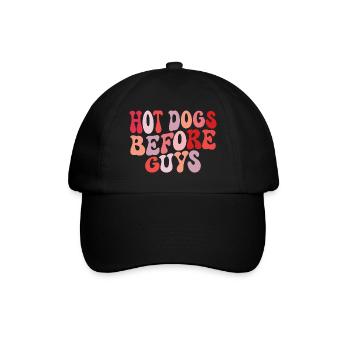 Hot Dogs Before Guys Humor Hot Dog - Baseball Cap - black/black - Front