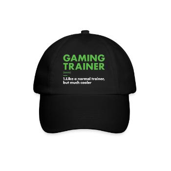 Gamer Trainer Definition Gaming - Baseballkappe - Schwarz/Schwarz - Vorne