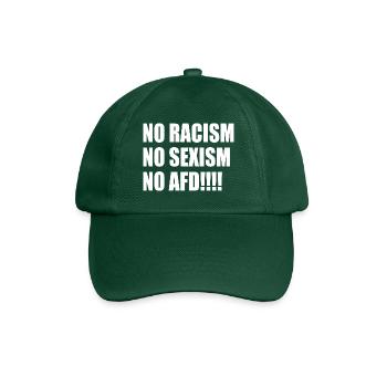 no racism no sexism no afd - Baseball Cap - bottle green - Front