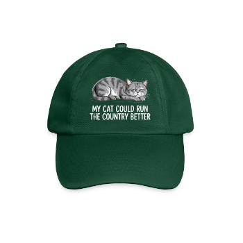 Mon Chat Gouvernerait Mieux Le Pays - Casquette classique - vert bouteille - Devant