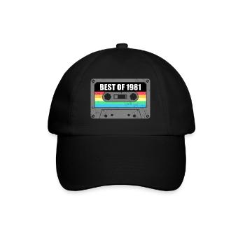 Anniversaire Best Of 1981 Millésime 1981 - Casquette classique - noir/noir - Devant