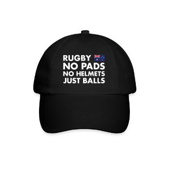No Pads No Helmets Just Balls Australia Rugby - Baseball Cap - black/black - Front