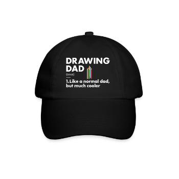 Dessinateur de définition de papa - Casquette classique - noir/noir - Devant