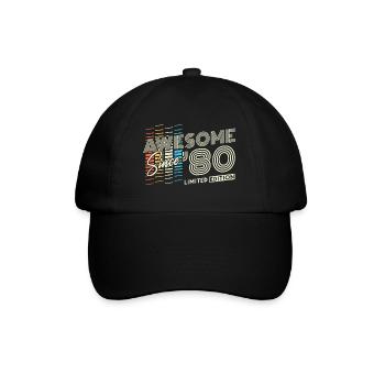 1980 ' s Né Vintage Cadeau d’anniversaire Rétro - Casquette classique - noir/noir - Devant