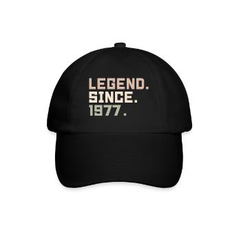 Legenden wurden im 1977 geboren Geschenkideen 1977 - Baseballkappe - Schwarz/Schwarz - Vorne