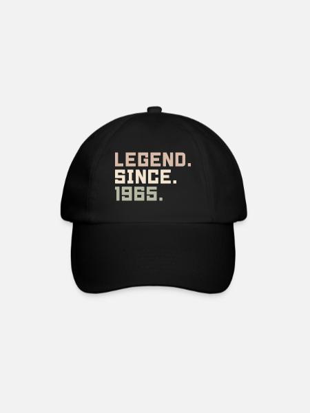 Legenden wurden im 1965 geboren Geschenkideen 1965 - Baseballkappe - Schwarz/Schwarz