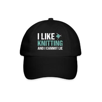 Tricoteuse J’aime tricoter - Casquette classique - noir/noir - Devant