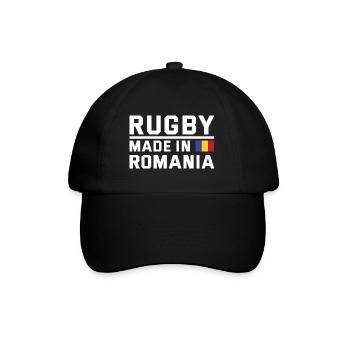 Rugby fabriqué à partir de Roumanie Rugby - Casquette classique - noir/noir - Devant