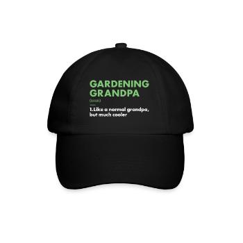 Jardinier Grand-père Définition Jardinage - Casquette classique - noir/noir - Devant