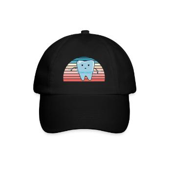 Hygienist Retro Sunset Dental Assistant - Baseballkappe - Schwarz/Schwarz - Vorne