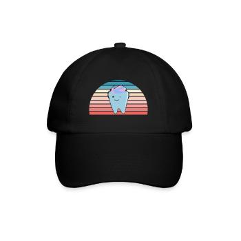 Hygienist Retro Sunset Dental Assistant - Baseballkappe - Schwarz/Schwarz - Vorne