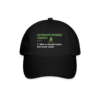 Définition de l’entraîneur sportif Ultimate Frisbee - Casquette classique - noir/noir - Devant