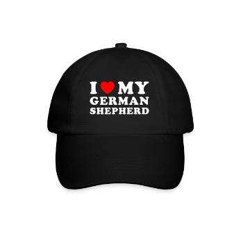 I Love My German Shepherd - Baseball Cap - black/black - Front