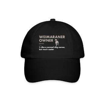 Définition du propriétaire du braque de Weimar - Casquette classique - noir/noir - Devant