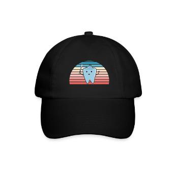 Hygienist Retro Sunset Dental Assistant - Baseballkappe - Schwarz/Schwarz - Vorne