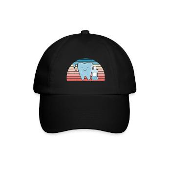 Hygienist Retro Sunset Dental Assistant - Baseballkappe - Schwarz/Schwarz - Vorne