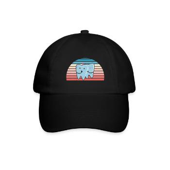 Hygienist Retro Sunset Dental Assistant - Baseballkappe - Schwarz/Schwarz - Vorne