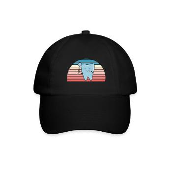 Hygienist Retro Sunset Dental Assistant - Baseballkappe - Schwarz/Schwarz - Vorne