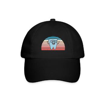 Hygienist Retro Sunset Dental Assistant - Baseballkappe - Schwarz/Schwarz - Vorne