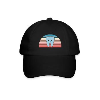 Hygienist Retro Sunset Dental Assistant - Baseballkappe - Schwarz/Schwarz - Vorne