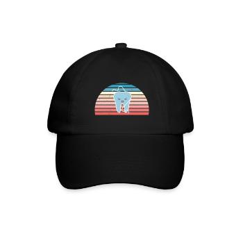 Hygienist Retro Sunset Dental Assistant - Baseballkappe - Schwarz/Schwarz - Vorne