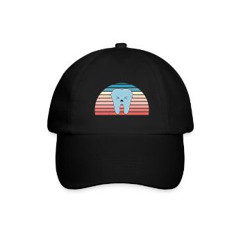 Hygienist Retro Sunset Dental Assistant - Baseballkappe - Schwarz/Schwarz - Vorne