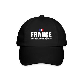 France Pas de casques pas de coussinets juste des ballons France Rugby - Casquette classique - noir/noir - Devant