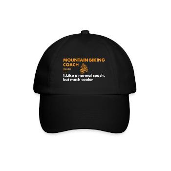 Biker Coach Definition Mountain Biking - Baseball Cap - black/black - Front