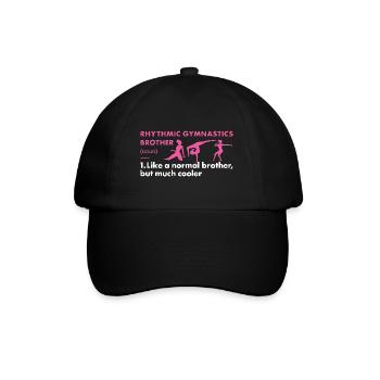 Gymnast Brother Definition Rhythmic Gymnastics - Baseballkappe - Schwarz/Schwarz - Vorne