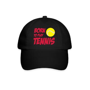 Born To Play Tennis - Baseball Cap - black/black - Front