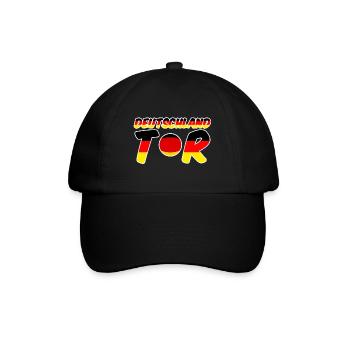 Deutschland Tor Fußball, WM, Sport, Geschenk - Baseballkappe - Schwarz/Schwarz - Vorne