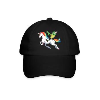 Happy Halloween Einhorn Zombie lustig Geschenk - Baseballkappe - Schwarz/Schwarz - Vorne