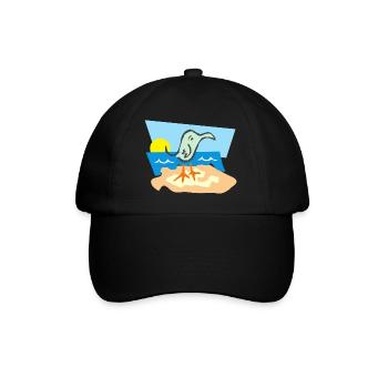 beach strand summer sommer vacation urlaub45 - Baseball Cap - black/black - Front